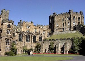 Durham Castle - view from within the Castle courtyard. Author: Robin Widdison (4 March 2006). 