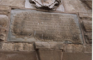 Funerary monument of Bryan Cooke on the side of the Almshouses he founded in his will of 1660: ''Bryan Cooke of Wheatley in the county of York, Esq., by his last will and testament signed the third day of January A.D. 1660, appointed this building to be erected. A sum of money sufficient for that purpose being bequeathed, for the use of twelve persons, the most distressed by poverty and age in the parish of Arksey, to each of whom he left £5 annually, in succession for ever ...'